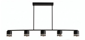 Pendul LED negru – 5 becuri Paris, 3000-6500K