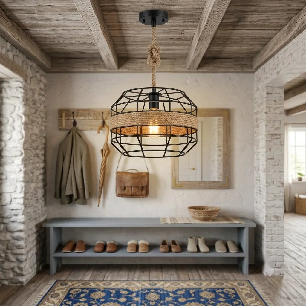 Pendul rustic Porto – Ø400×H250 mm, E27 max 60W