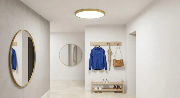 Plafoniera LED Geneva 27cm 20W Lumina Rece Auriu