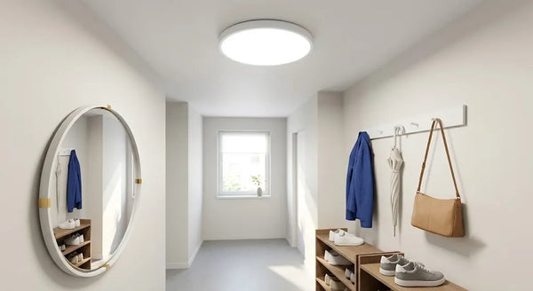 Plafoniera LED de Geneva Rotunda, 31W, 22cm, 6000K, Metal Alb – Lumina Rece